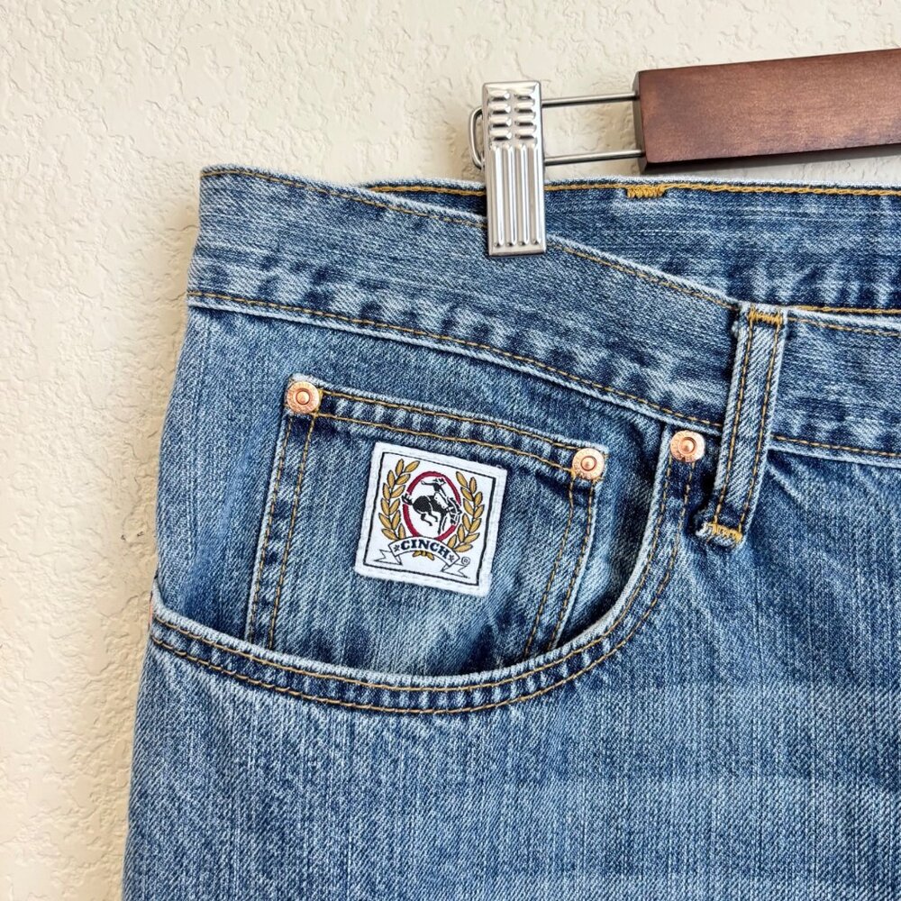 Cinch White Label Jeans Men’s 38x36 Blue Denim Western Ranch Cowboy USA - Picture 4 of 10